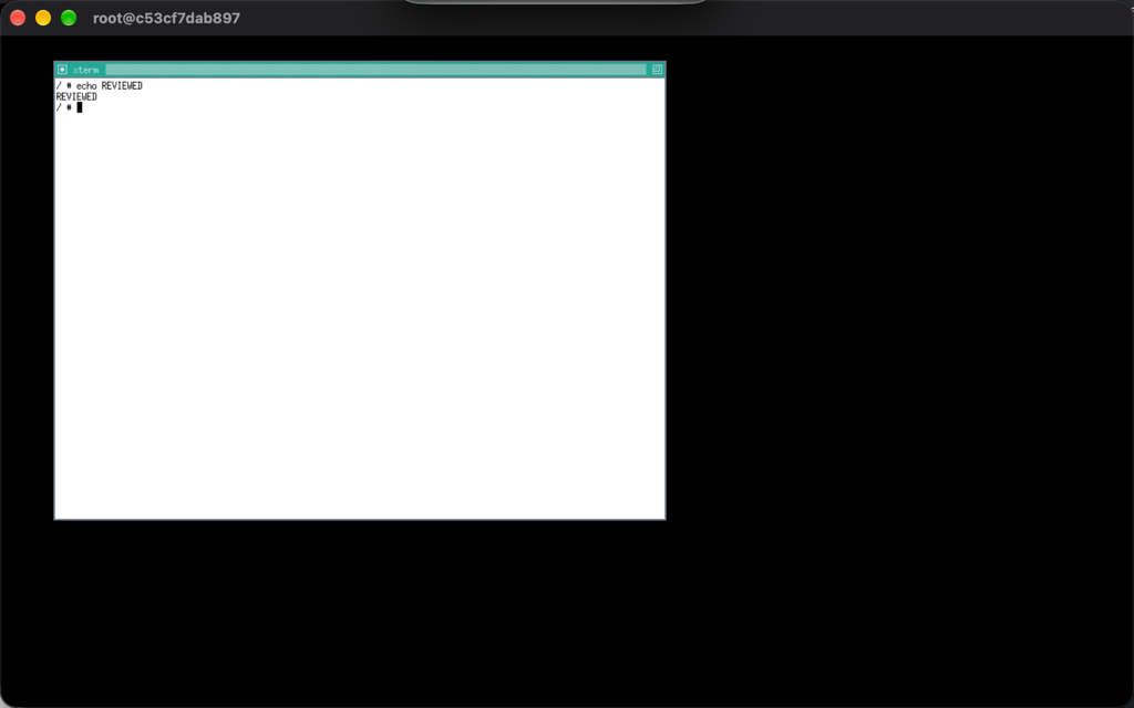A live remote session rendered in minimalVNC